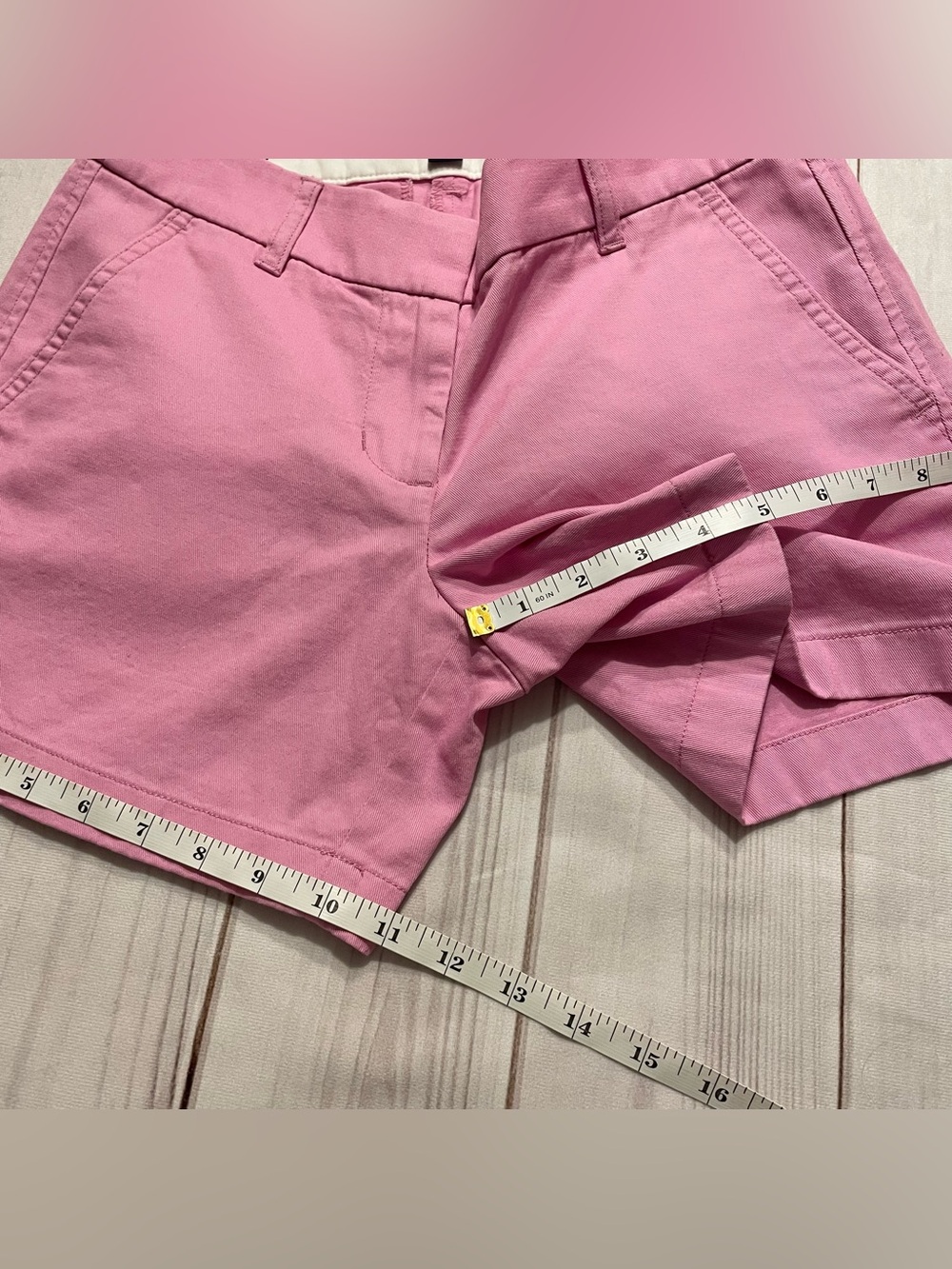 J. Crew 5” Chino Shorts Women’s 0 Pink Cotton Mid Rise Pockets Preppy Casual - Picture 6 of 8